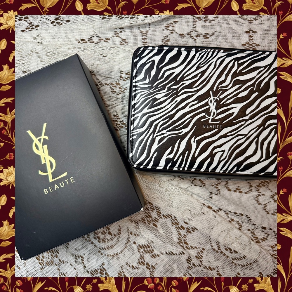 Yves Saint Laurent Black and White Zebra Print Case